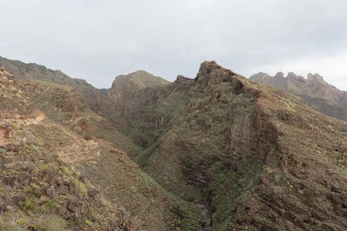 Rocky Barranco del Infierno ravine above Adeje in Tenerife