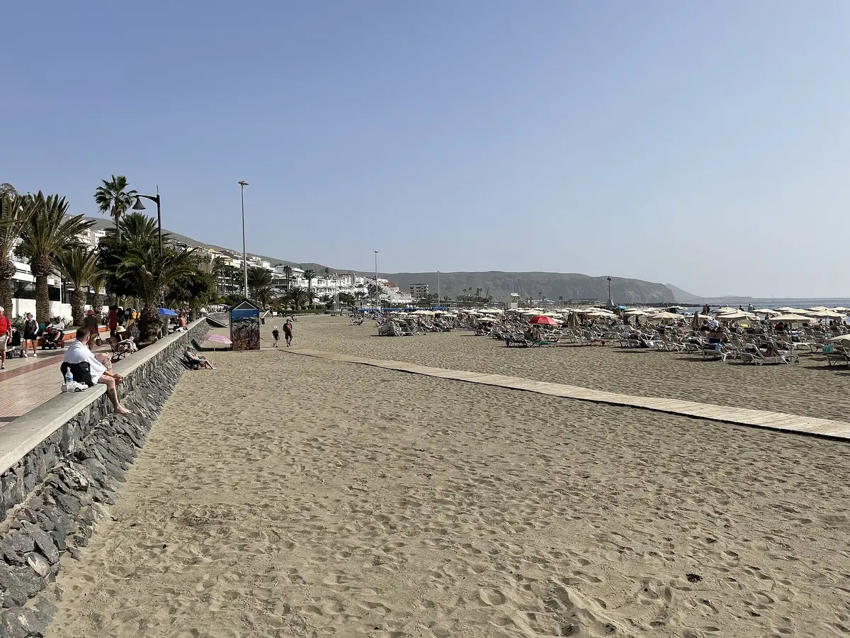 Los Cristianos beach and south-coast setting