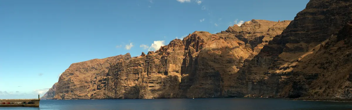 Los Gigantes cliffs rising above the Atlantic Ocean in Tenerife
