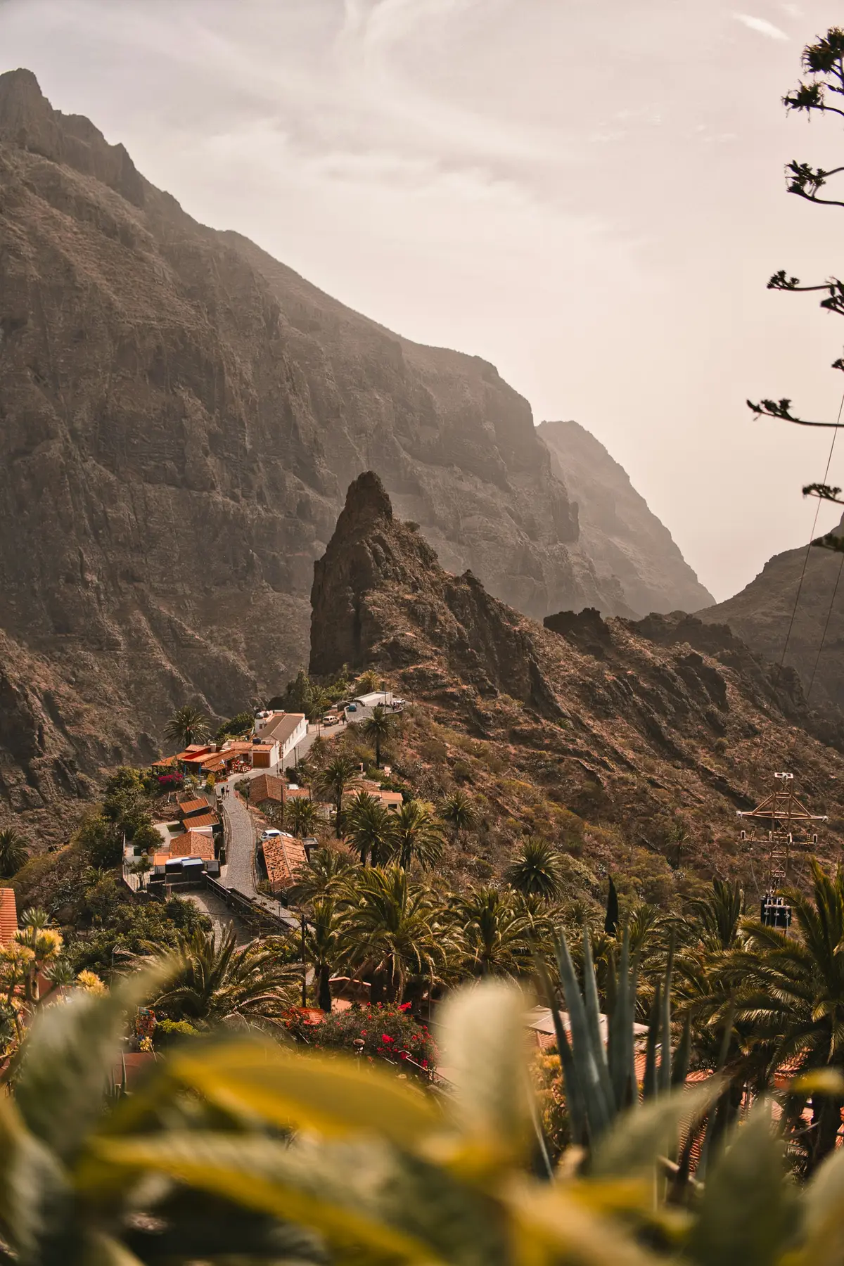 Masca village nestled among the rugged Teno mountains