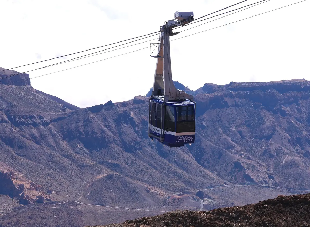 Teide Cable Car near the upper station